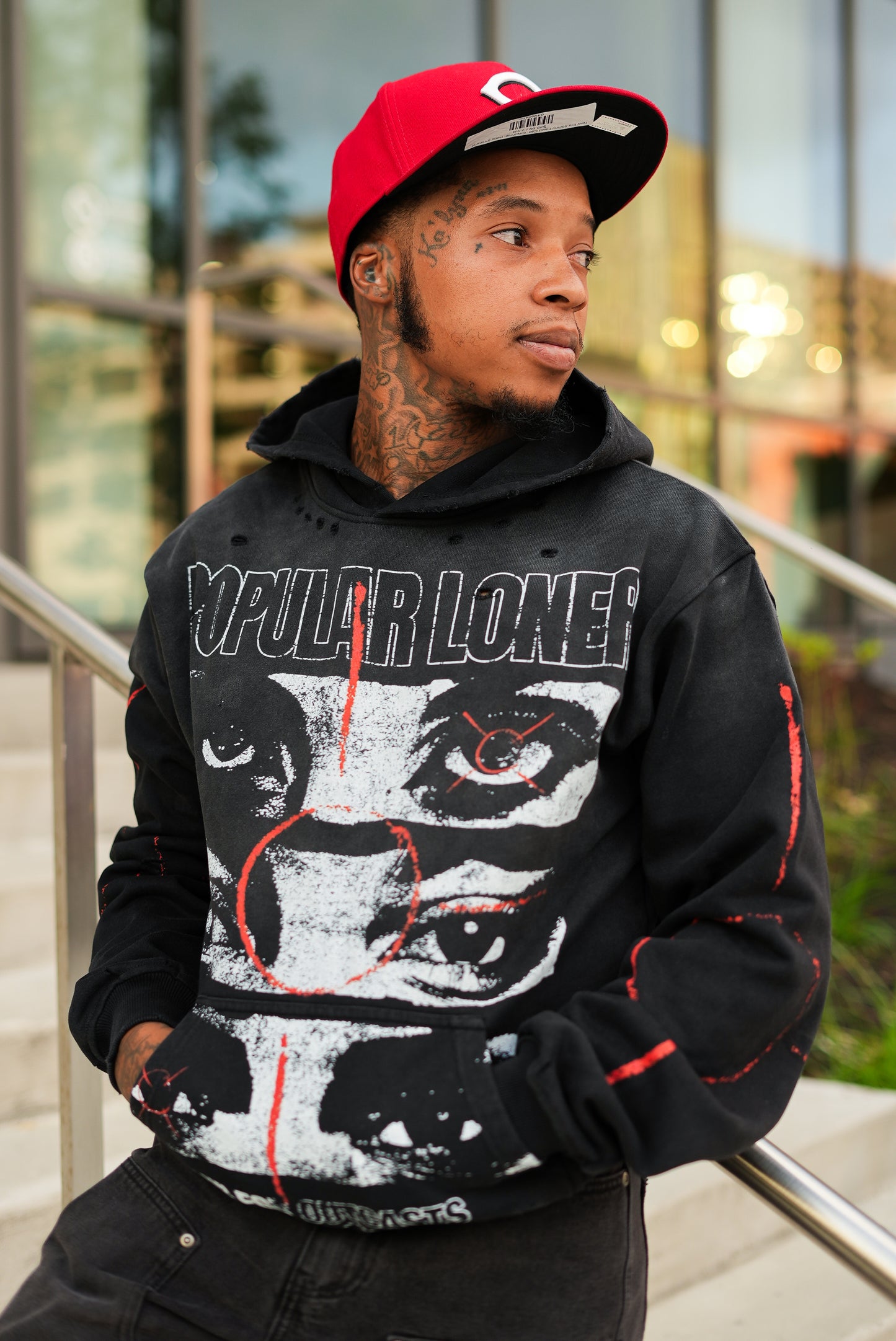 Popular Loner Black Outcast Hoodie