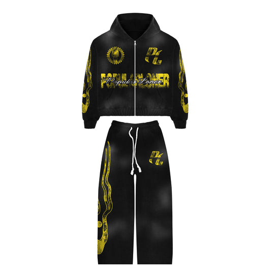 Popular Loner " Black Jack " Jogging Set