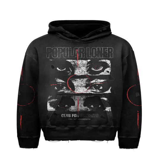 Popular Loner Black Outcast Hoodie