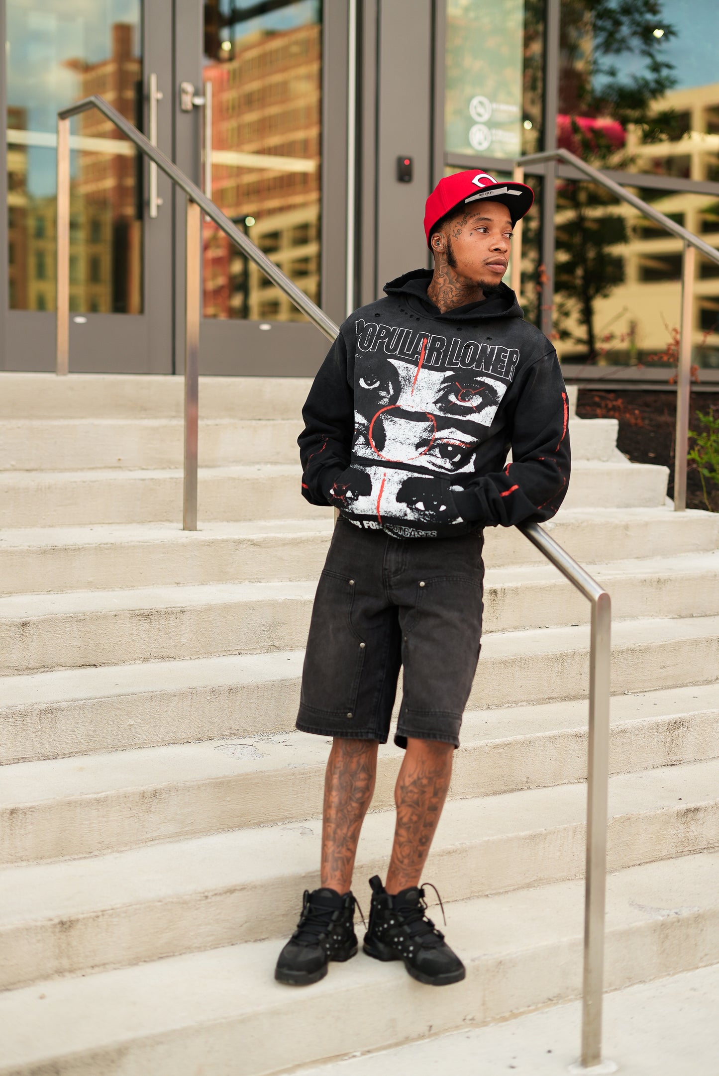 Popular Loner Black Outcast Hoodie