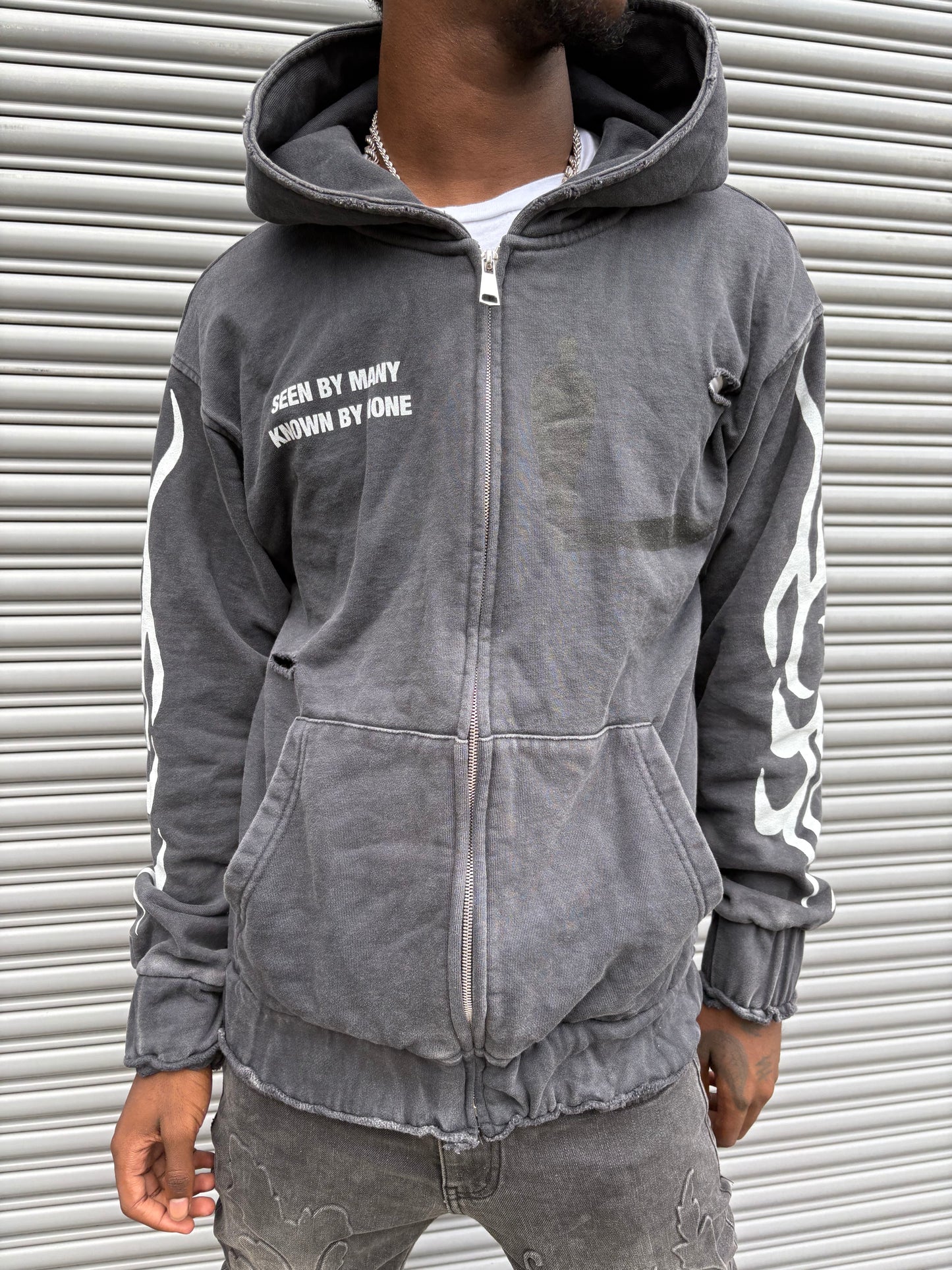 Seen By Many Known By None Zip Up Hoodie
