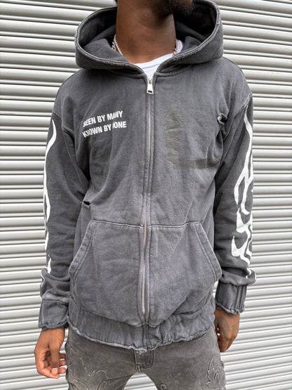 Seen By Many Known By None Zip Up Hoodie