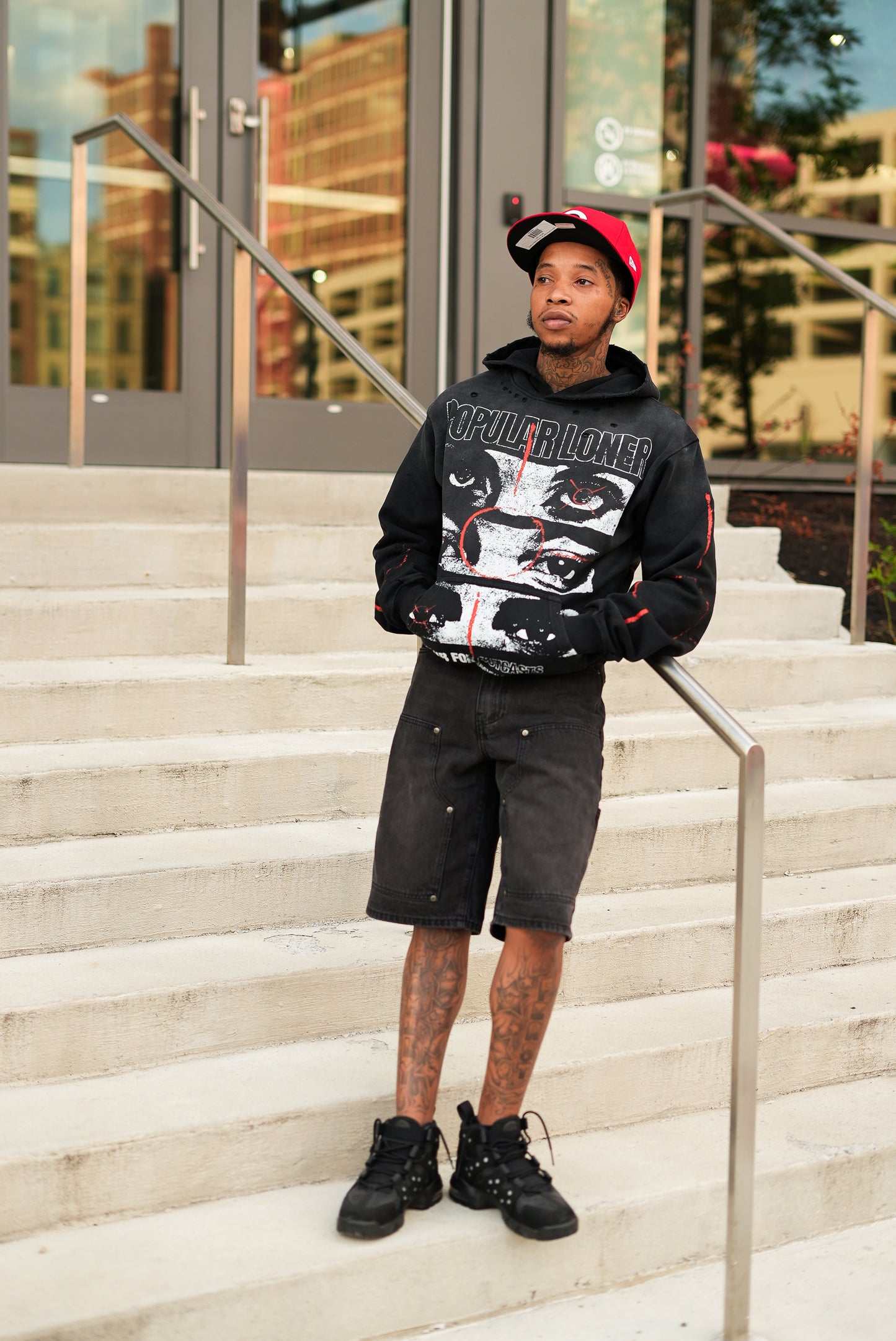 Popular Loner Black Outcast Hoodie