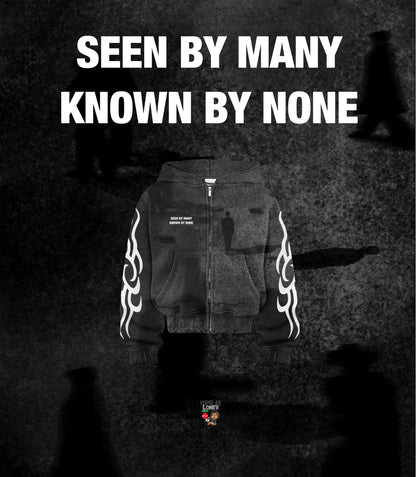 Seen By Many Known By None Zip Up Hoodie