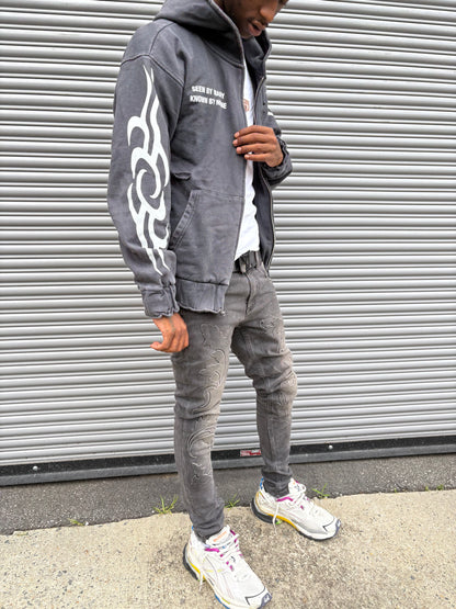 Seen By Many Known By None Zip Up Hoodie